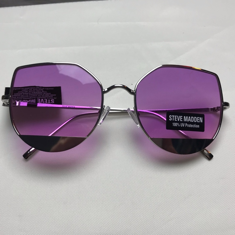 STEVE MADDEN silver purple sunglasses - Picture 6 of 6